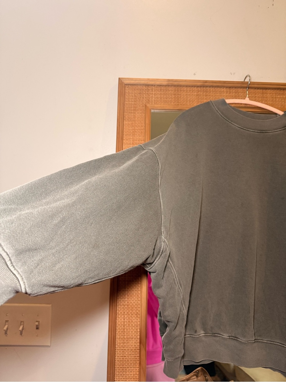 Joah Brown Crewneck Sweatshirt Sage Green French Terry - Picture 3 of 13